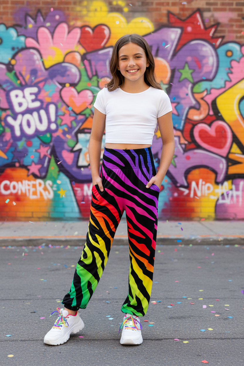 Girls Harem Jogger Pants | Confetti Kids Co. Soft Baggy Sweatpants with Pockets
