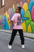 Girls Letter Print T-Shirt | Soft Stretch Casual Tee for Kids & Tweens
