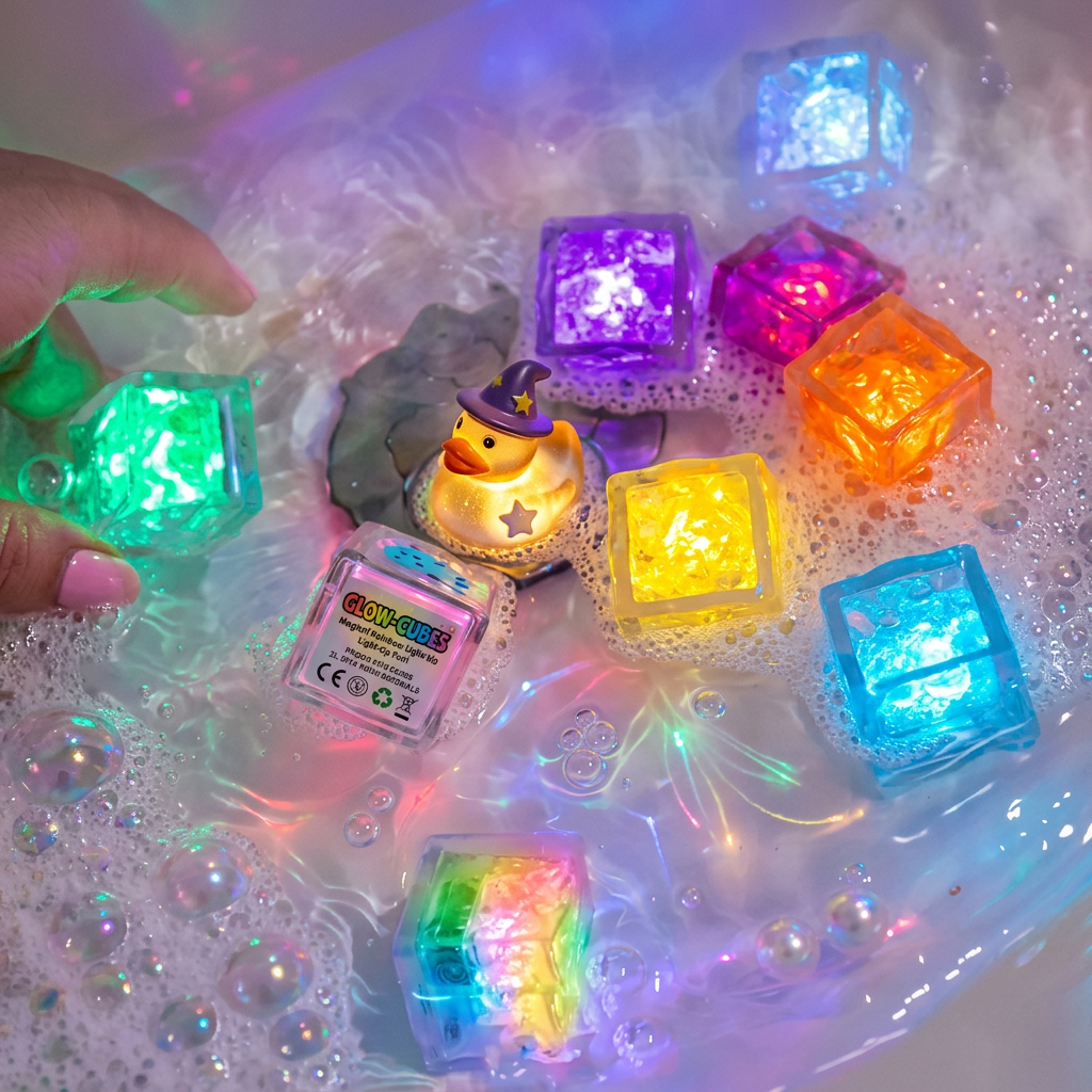 Glowing Bath Toys – Waterproof Light-Up Magic Ice Cubes for Kids
