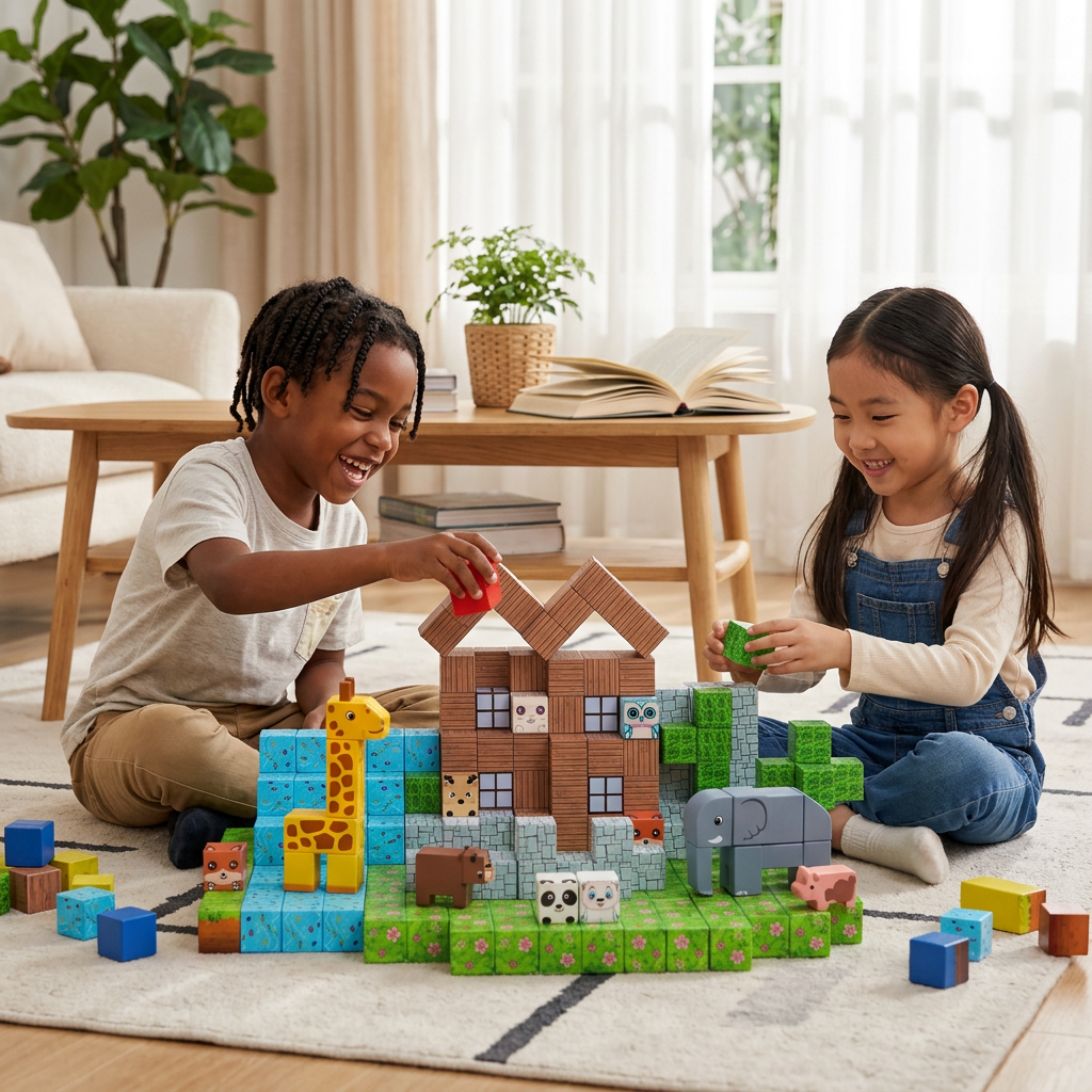 100-Piece Magnetic Building Blocks Set – STEM Toy for Kids Ages 3+