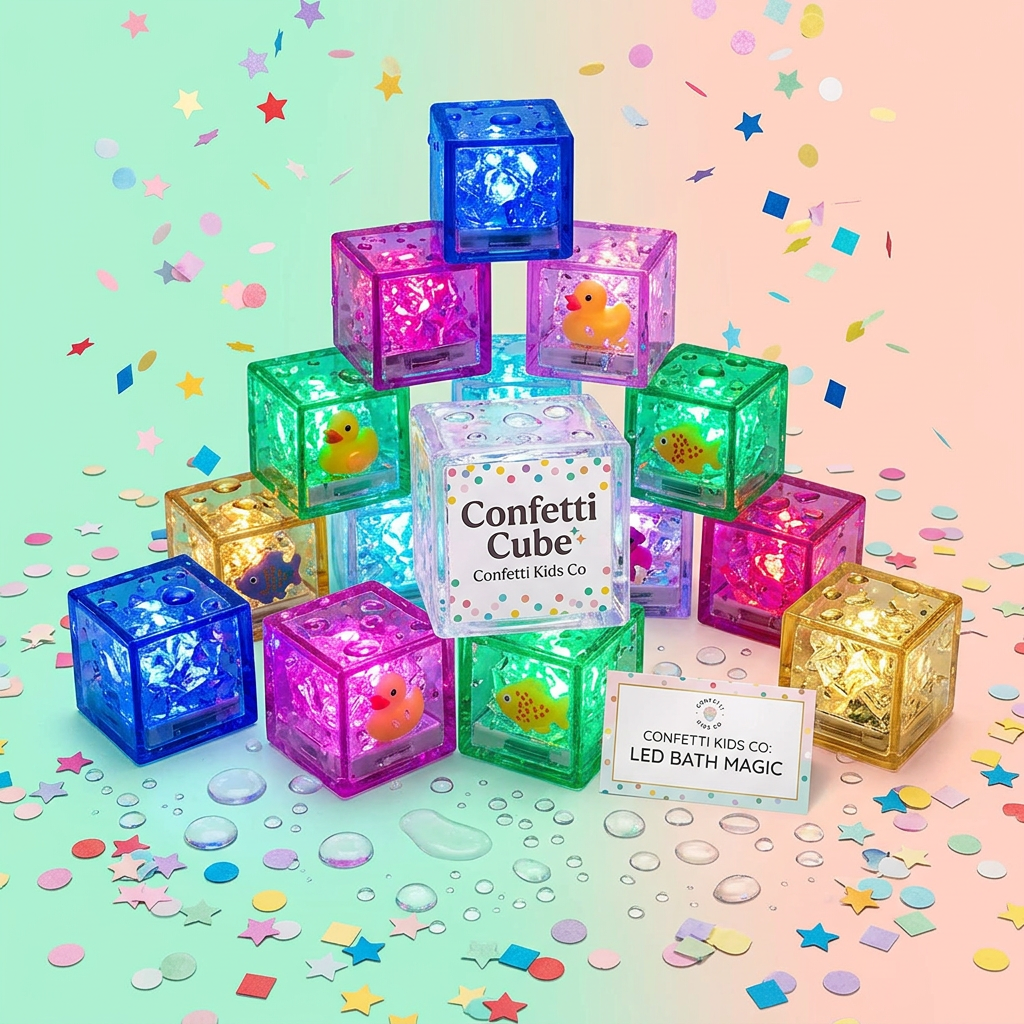 Glowing Bath Toys – Waterproof Light-Up Magic Ice Cubes for Kids