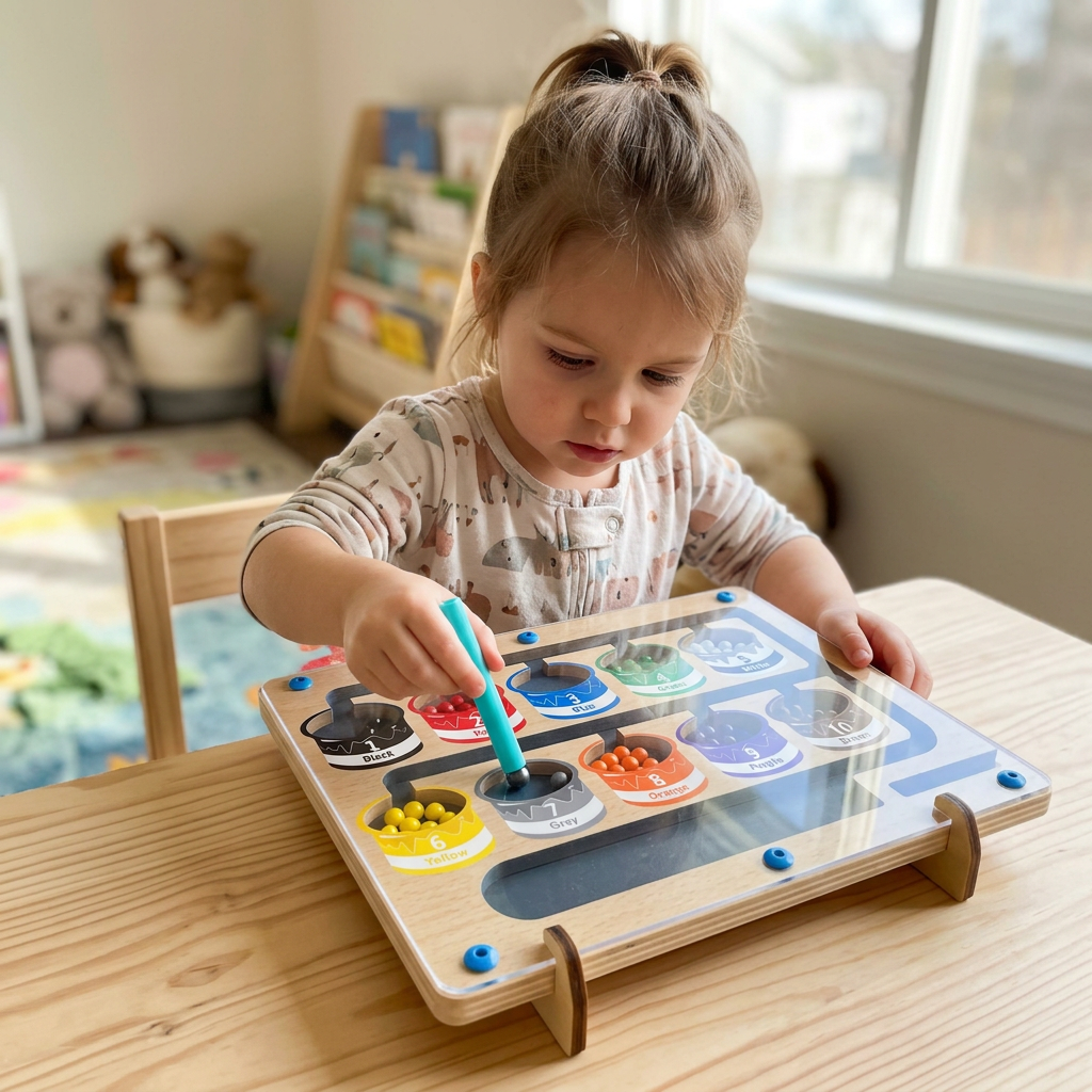 Wooden Color Classification Magnetic Counting Toy – Early Math Learning for Toddlers