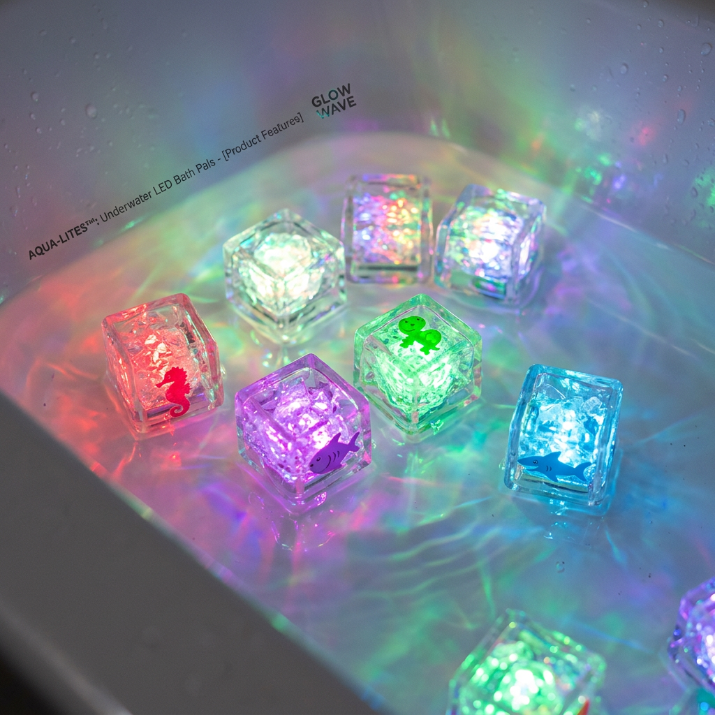 Glowing Bath Toys – Waterproof Light-Up Magic Ice Cubes for Kids