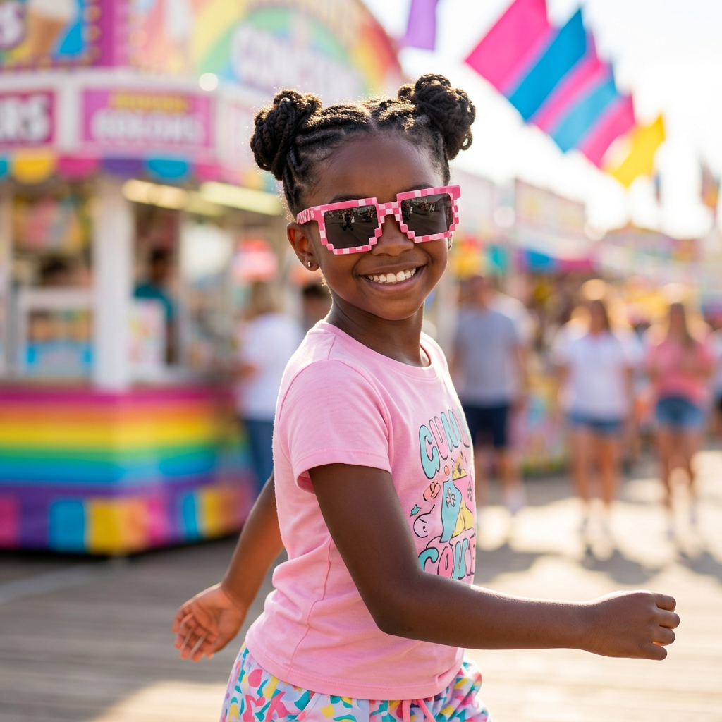 Building Blocks Mosaic Sunglasses – Fun UV Protection for Kids & Teens