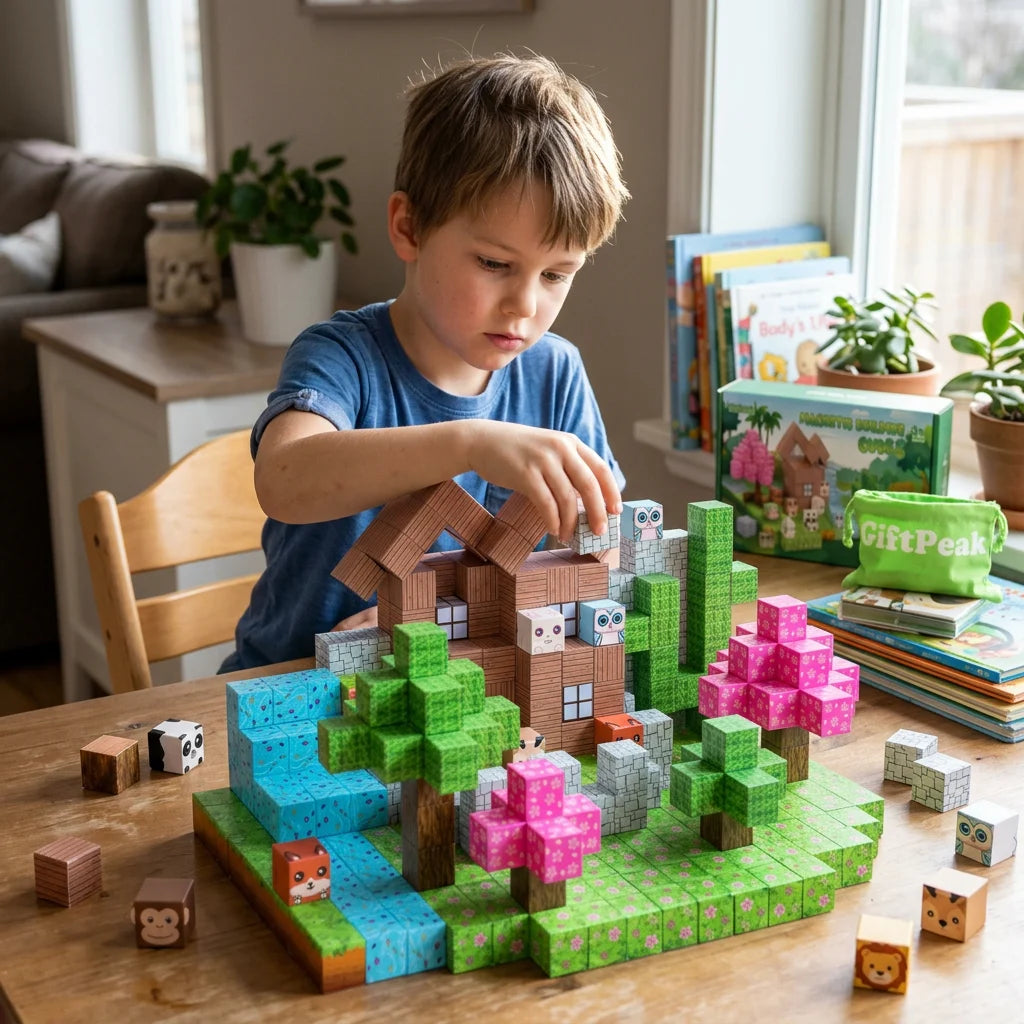 100-Piece Magnetic Building Blocks Set – STEM Toy for Kids Ages 3+