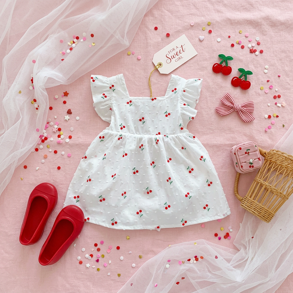 Cotton Summer Dress for Toddler Girls – Sleeveless Sundress Ages 1–3
