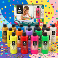 Kids Tempera Paint Set – Washable, Non-Toxic Paint with Metallic, Neon, Glitter & Glow-in-the-Dark Colors