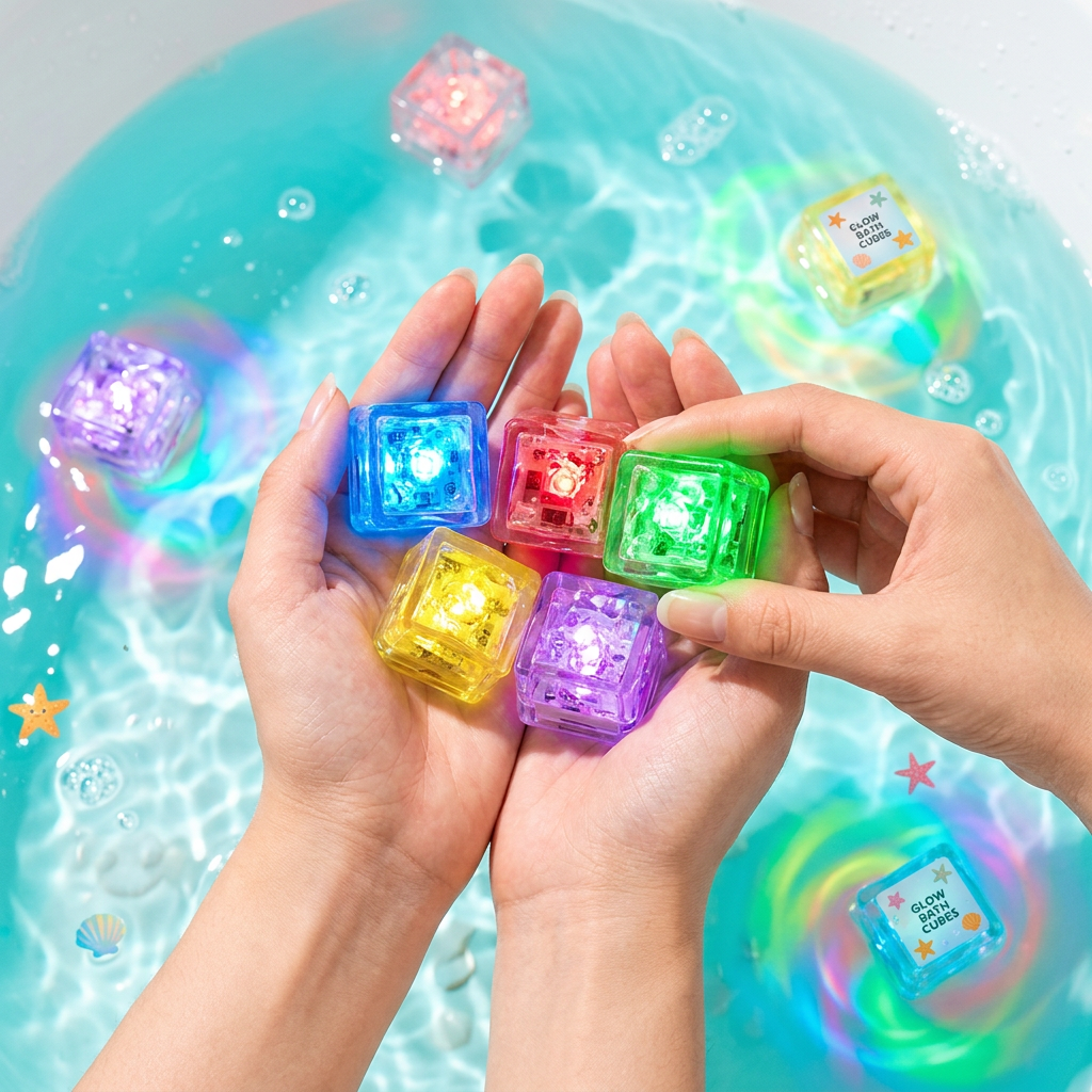 Glowing Bath Toys – Waterproof Light-Up Magic Ice Cubes for Kids